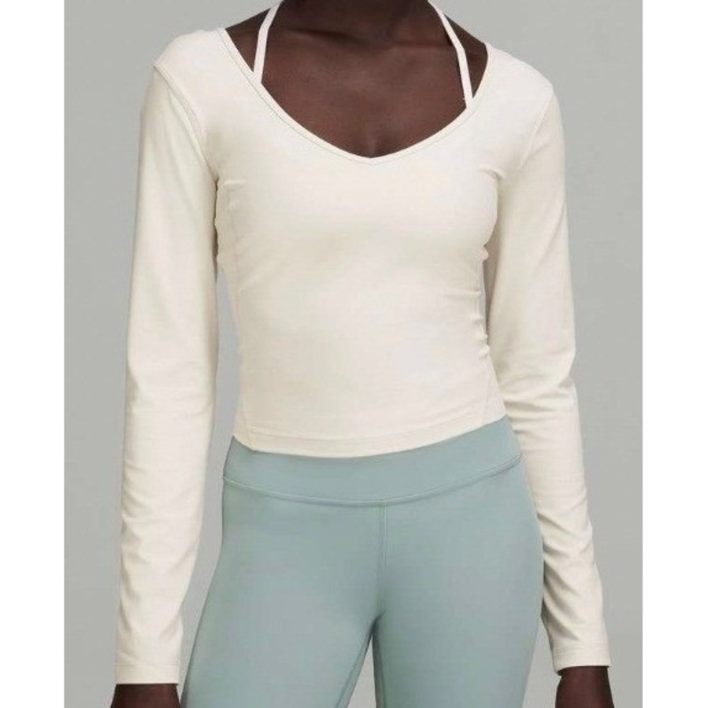 Lululemon Align Long Sleeve Shirt White Opal SZ 2-4 (See Measurements)